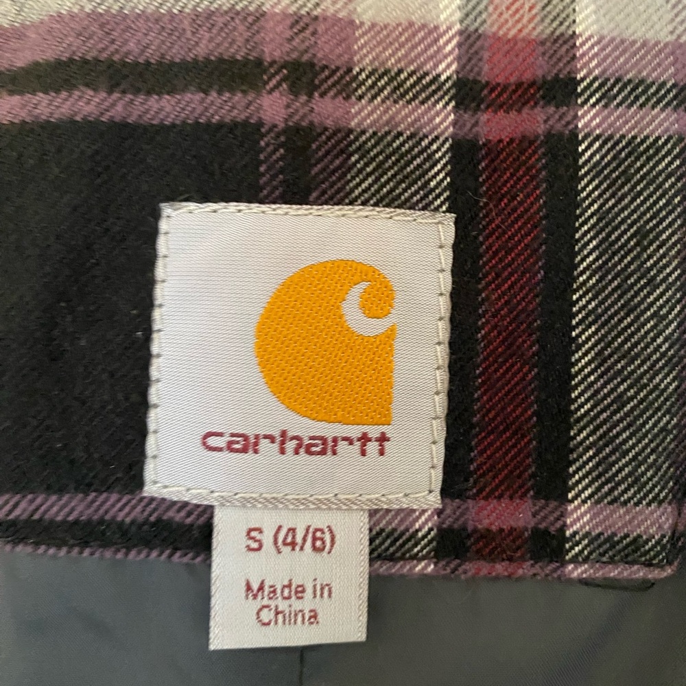 Carhartt Women’s Small 4/6 Amoret Puffer Style Gray Hooded Long Coat Good Cond - Picture 8 of 16